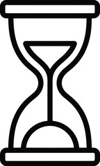 Fototapeta premium Minimalist hourglass icon for time management and productivity design
