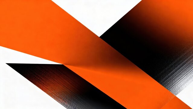 Abstract geometric pattern with orange and black shapes