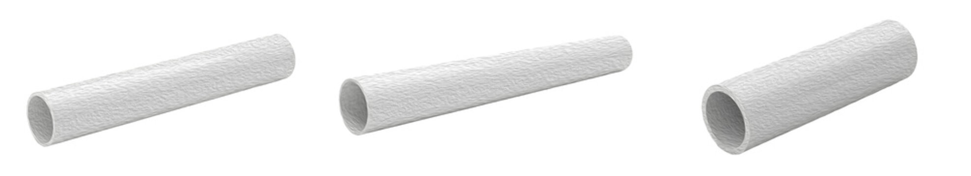 set of ( rigid PVC electrical conduit pipes) isolated on withe background PNG photo high quality''