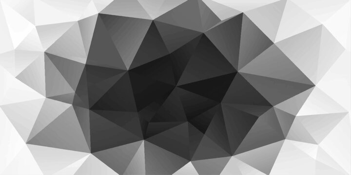 Abstract futuristic background featuring a colorful geometric polygon pattern with digital triangle and diamond shapes in a vector illustration style