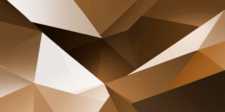 Futuristic geometric design featuring an abstract vector background with a 3D yellow and orange triangle pattern, creating a digital light texture wallpaper and polygon backdrop art