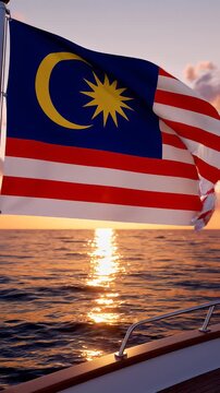 Malaysia Flag Waves