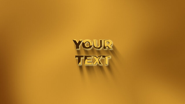 Glossy Golden 3D Title with Animated Gradient Background and Long Shadows