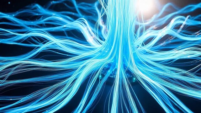 Glowing Circuit Core Emerges from Digital Abyss