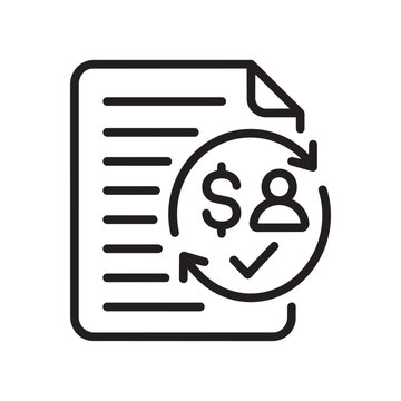 Financial transaction with user approval and return cycle icon vector illustration f ull details prompt and 8K ultra quality add image ratio, it symbolizes validated financial processes, document