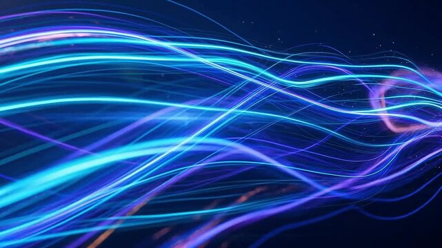 Abstract Light Trails - Dynamic Energy Flow Visuals.