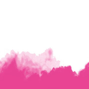 Pink abstract smoke clouds moving across a white background with transparent background