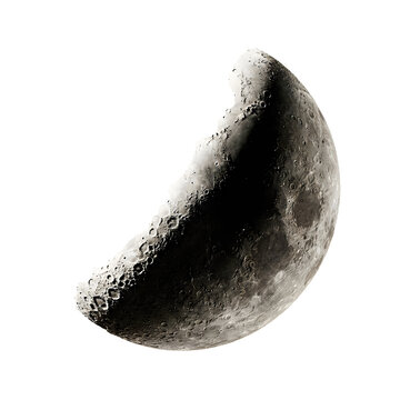 Detailed Close-Up of Moon Surface with Craters in Dark Space Background