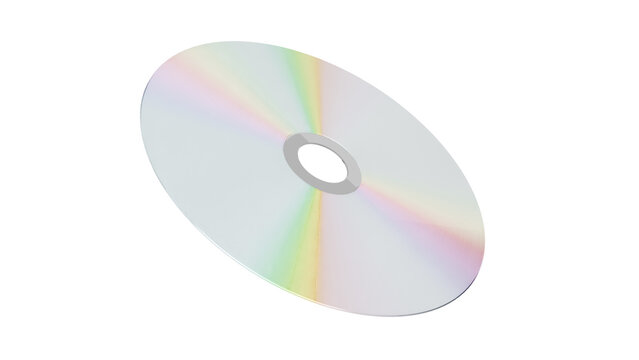 Blank Compact Disc on Black Background