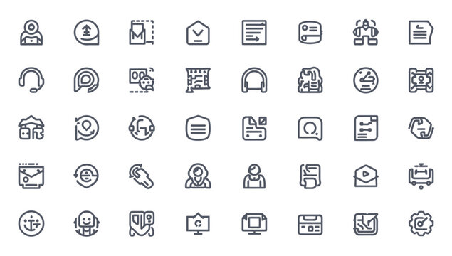 Collection of various business icons.