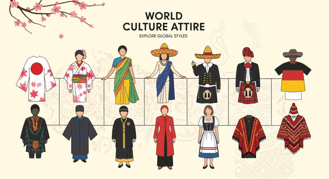 Diverse Cultural Attire from Around the World
