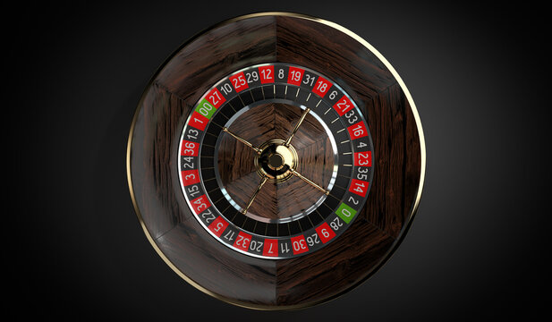 Roulette Wheel - Top View - 3D illustration