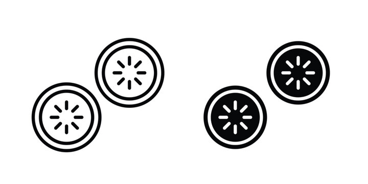 Cucumber slice icon design, web, UI. Vector illustration, EPS10.
