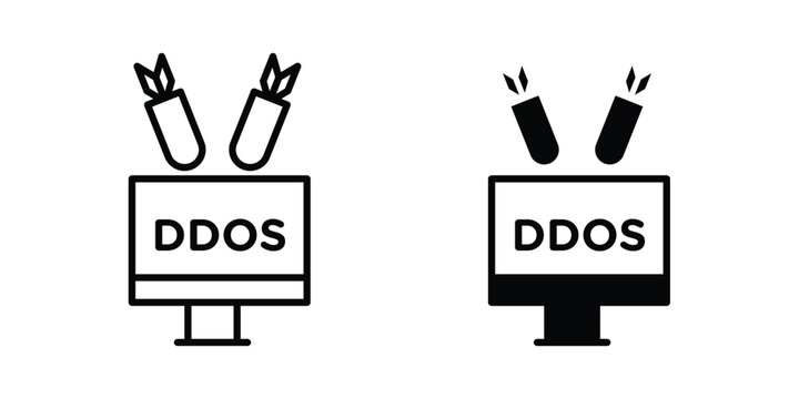 Ddos icon design, web, UI. Vector illustration, EPS10.