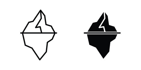 Iceberg icon design, web, UI. Vector illustration, EPS10. © Bell