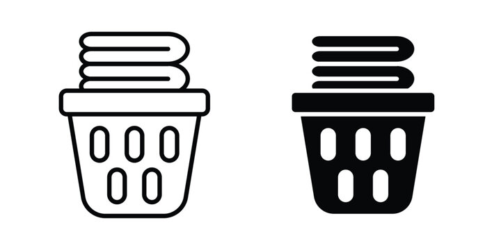 Laundry basket icon design, web, UI. Vector illustration, EPS10.