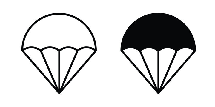 Parachute icon design, web, UI. Vector illustration, EPS10.