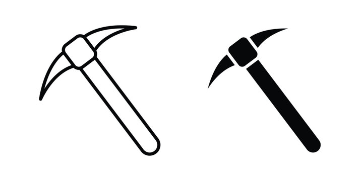 Pick axe icon design, web, UI. Vector illustration, EPS10.