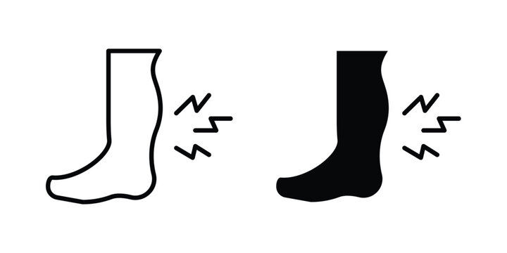 Shin pain icon design, web, UI. Vector illustration, EPS10.