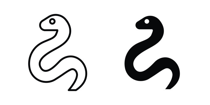 Snake icon design, web, UI. Vector illustration, EPS10.