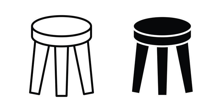 Stool icon design, web, UI. Vector illustration, EPS10.