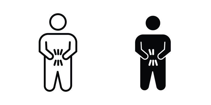 Stomachache icon design, web, UI. Vector illustration, EPS10.