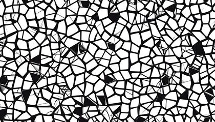 Obraz premium A black and white abstract mosaic pattern