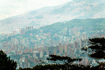 Fototapeta premium Aerial view of Medellin in Colombia