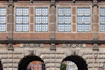 Facade of 16th century Green Gate, masterpiece of Dutch Mannerist style, Long Market, Gdansk, Poland © mychadre77