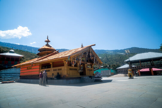 Traditional Wooden Hindu Temple in Netwar Village Near Sankri, Govind Pashu Vihar National Park, Uttarakhand, India