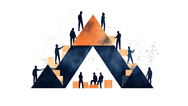 An illustration of two triangular shapes that