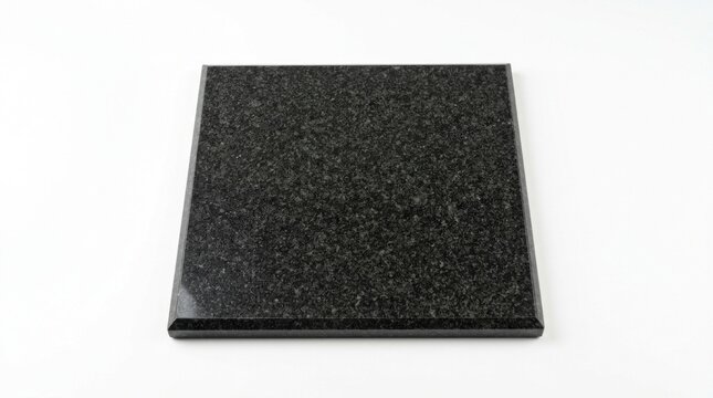 Black square granite stone slab tile.