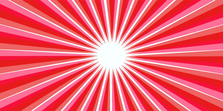 Abstract large red and white japanese rising star white background. Vector illustration. EPS10