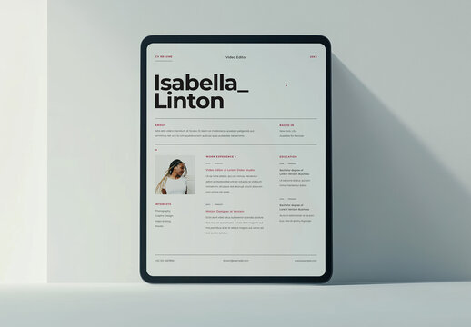 CV Resume Layout