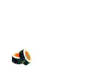 vector illustration of sushi roll © e