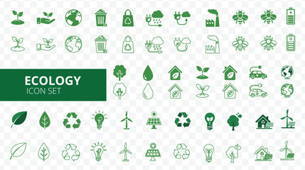 Ecology icon set for environmental and sustainable concepts