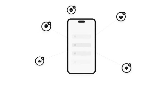 Floating Notification Icons Motion Design