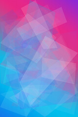 Fototapeta premium A vibrant abstract background of overlapping polygon facets in bright pink and blue conveys energy and creativity, ideal for tech, event, or marketing designs.