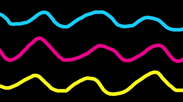 Abstract neon wave lines, digital audio frequency flow, futuristic motion background, glowing technology pattern