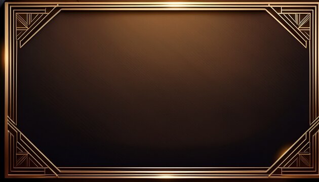 A Clean Background Photo With An Art Deco Border And Negative Space In The Center Perfect For A Stylish Speakeasy Postcard Design