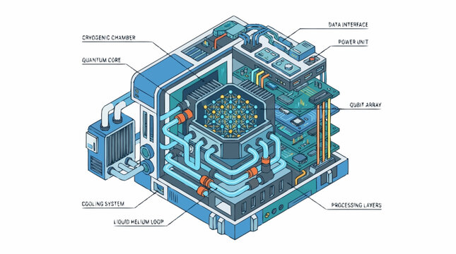 Detailed diagram of a computer processor.