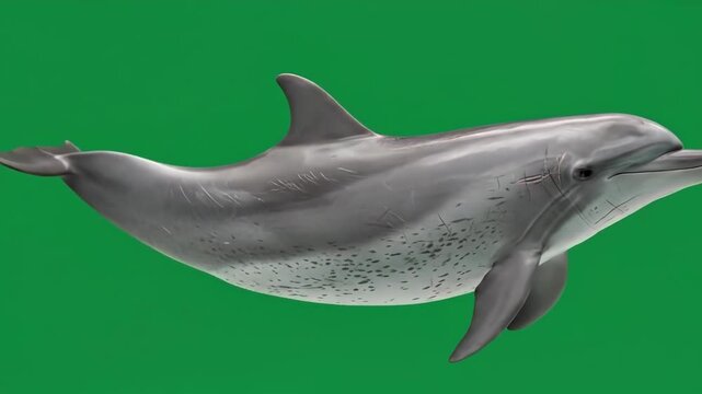 Graceful dolphin swimming through crystal waters