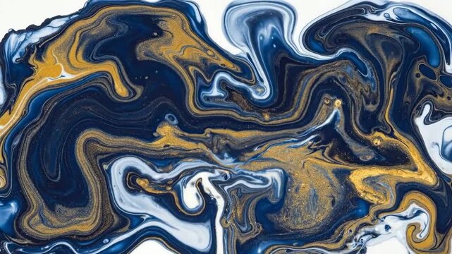 Abstract fluid art depicting two dynamic horse silhouettes