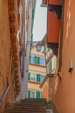 Traditional german timber-framed houses in the historic old town of Tuebingen, Germany⁠