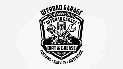 Offroad Garage Service Logo Design. © AFAstore