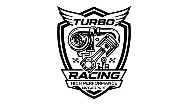 Turbo Racing Engine Emblem.