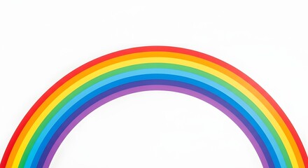 Fototapeta premium Vibrant Rainbow Arc Bright Colors Nature Scene.