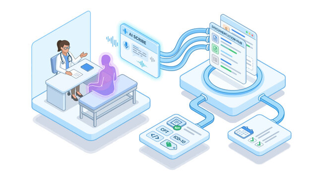 Isometric AI Medical Scribe Software Automating Healthcare Documentation and Patient Charting Process in Clinical Setting