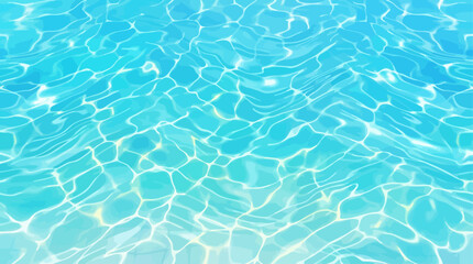 Fototapeta premium Turquoise swimming pool water with sunlit ripples, abstract summer background for wellness, travel and resort marketing