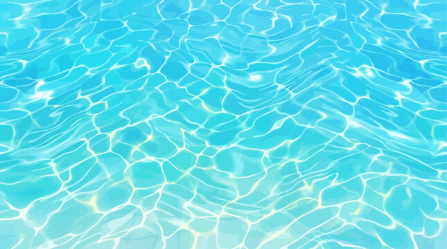 Turquoise swimming pool water with sunlit ripples, abstract summer background for wellness, travel and resort marketing